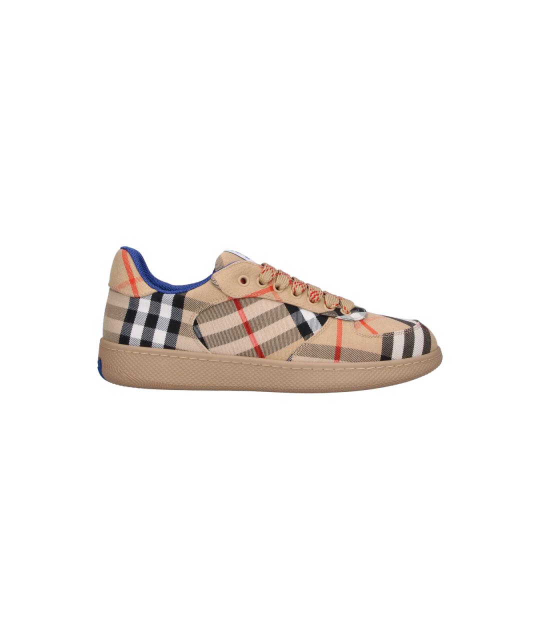 BURBERRY Бежевые низкие кроссовки / кеды, фото 6
