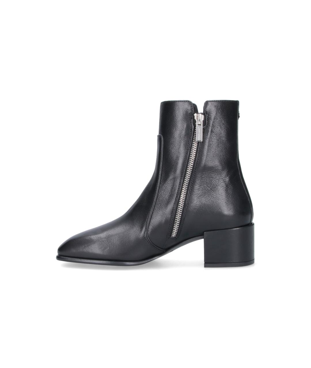 JIMMY CHOO Черные кожаные ботильоны, фото 3