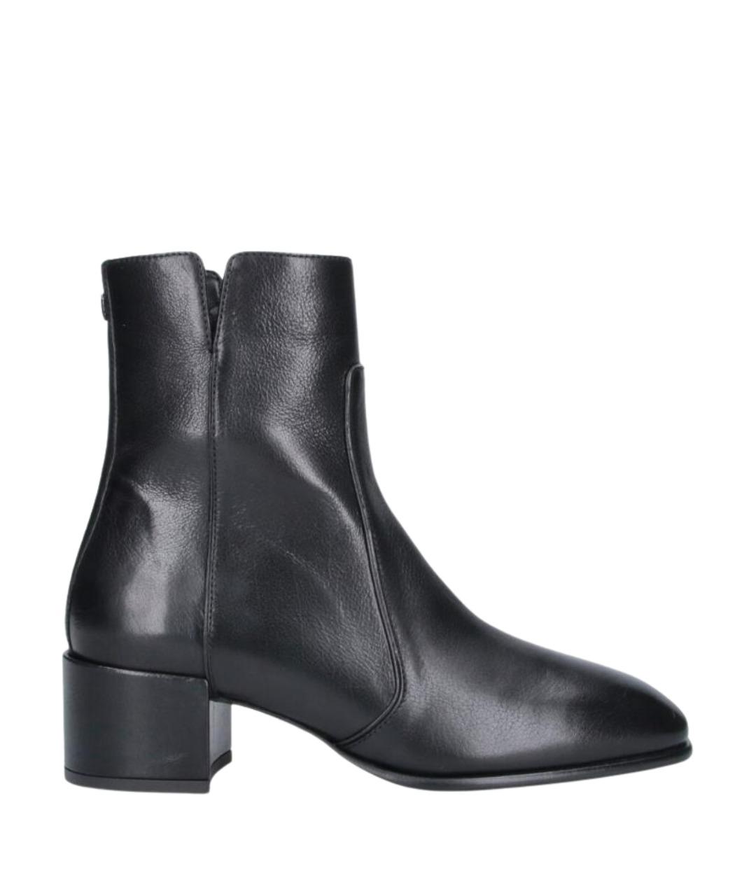 JIMMY CHOO Черные кожаные ботильоны, фото 1