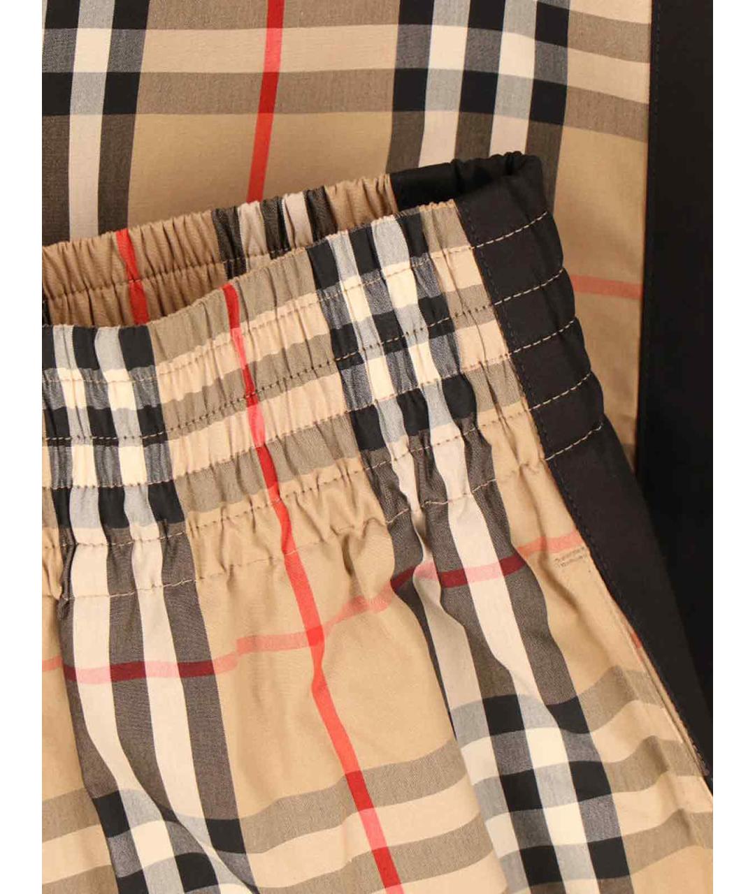 BURBERRY Бежевые хлопковые прямые брюки, фото 5