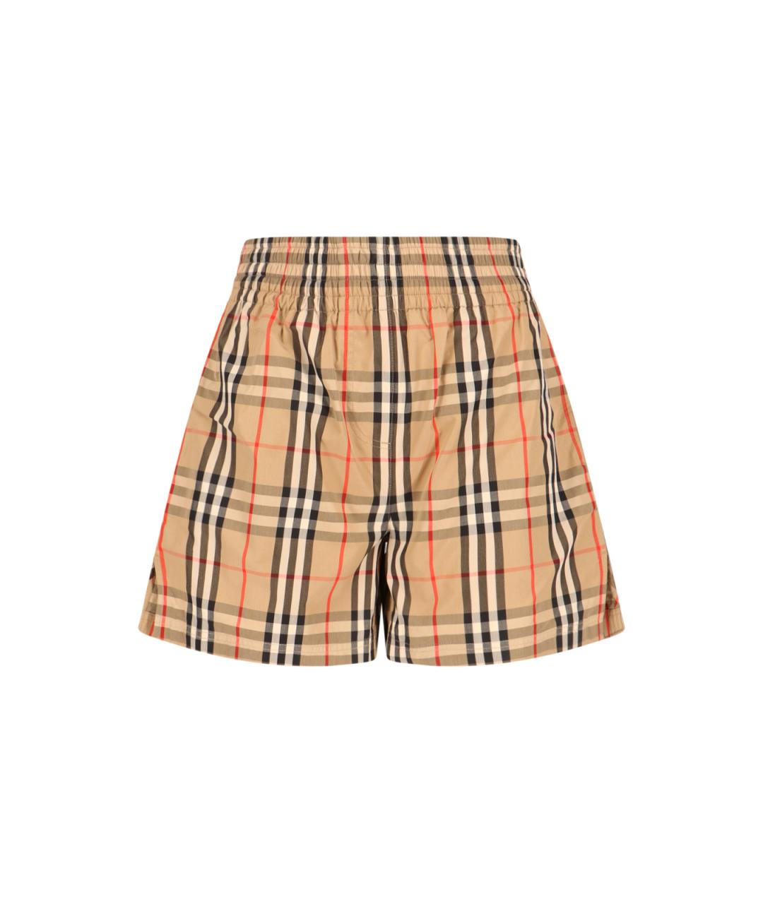 BURBERRY Бежевые хлопковые шорты, фото 1