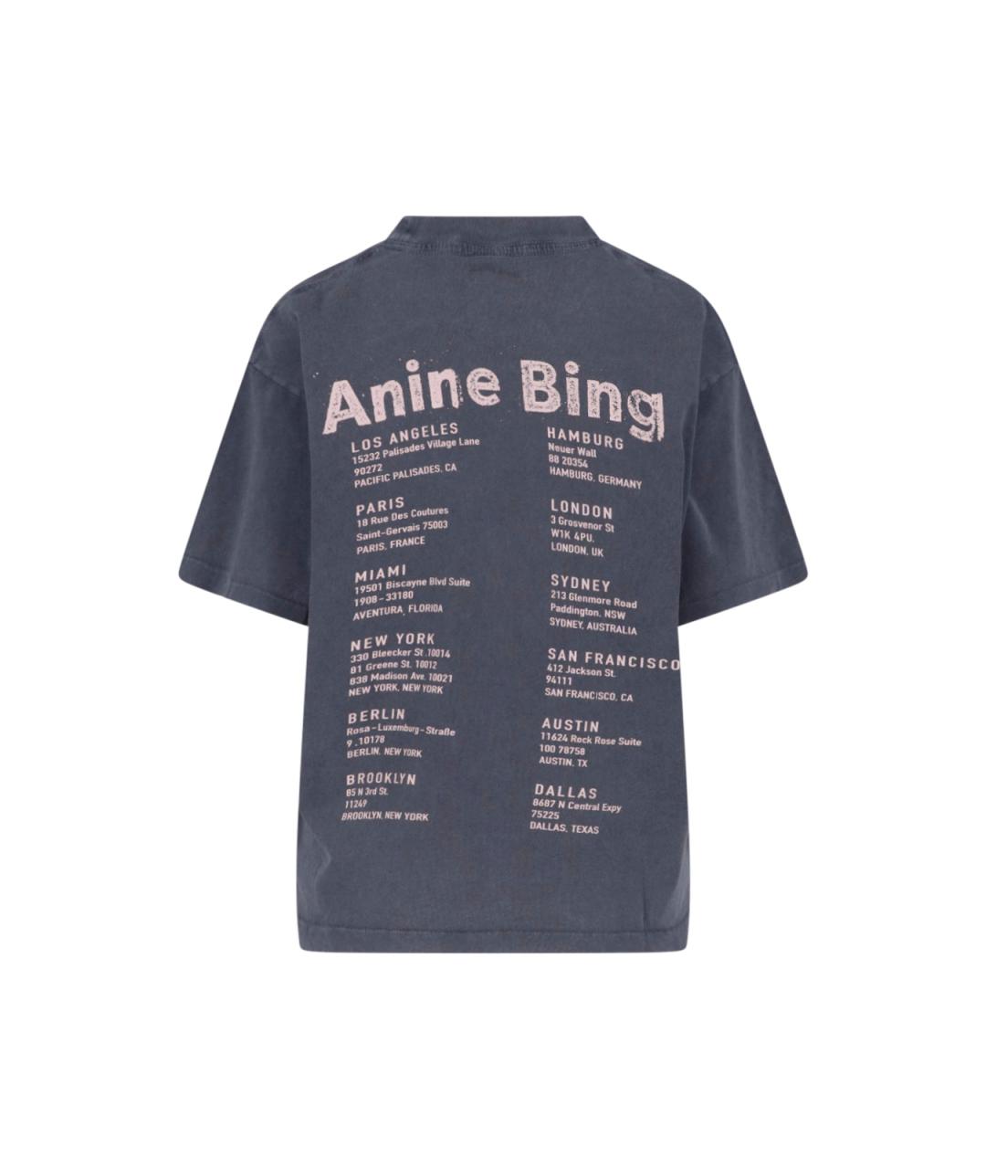 ANINE BING Серая футболка, фото 2