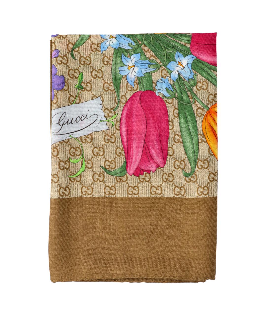 GUCCI Мульти шелковый шарф, фото 1
