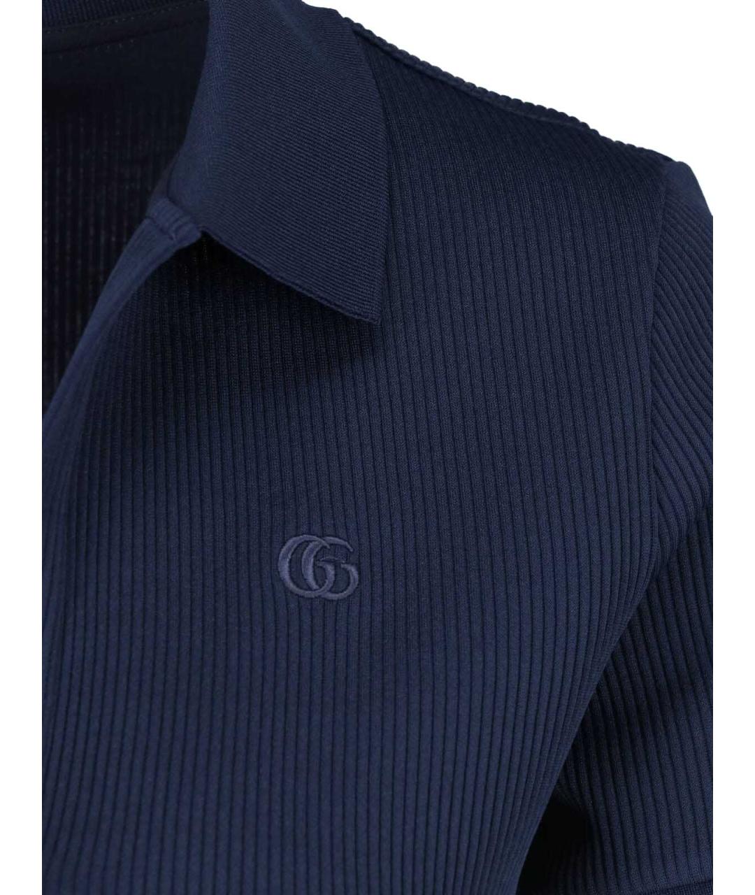 GUCCI Синее хлопковое платье, фото 4