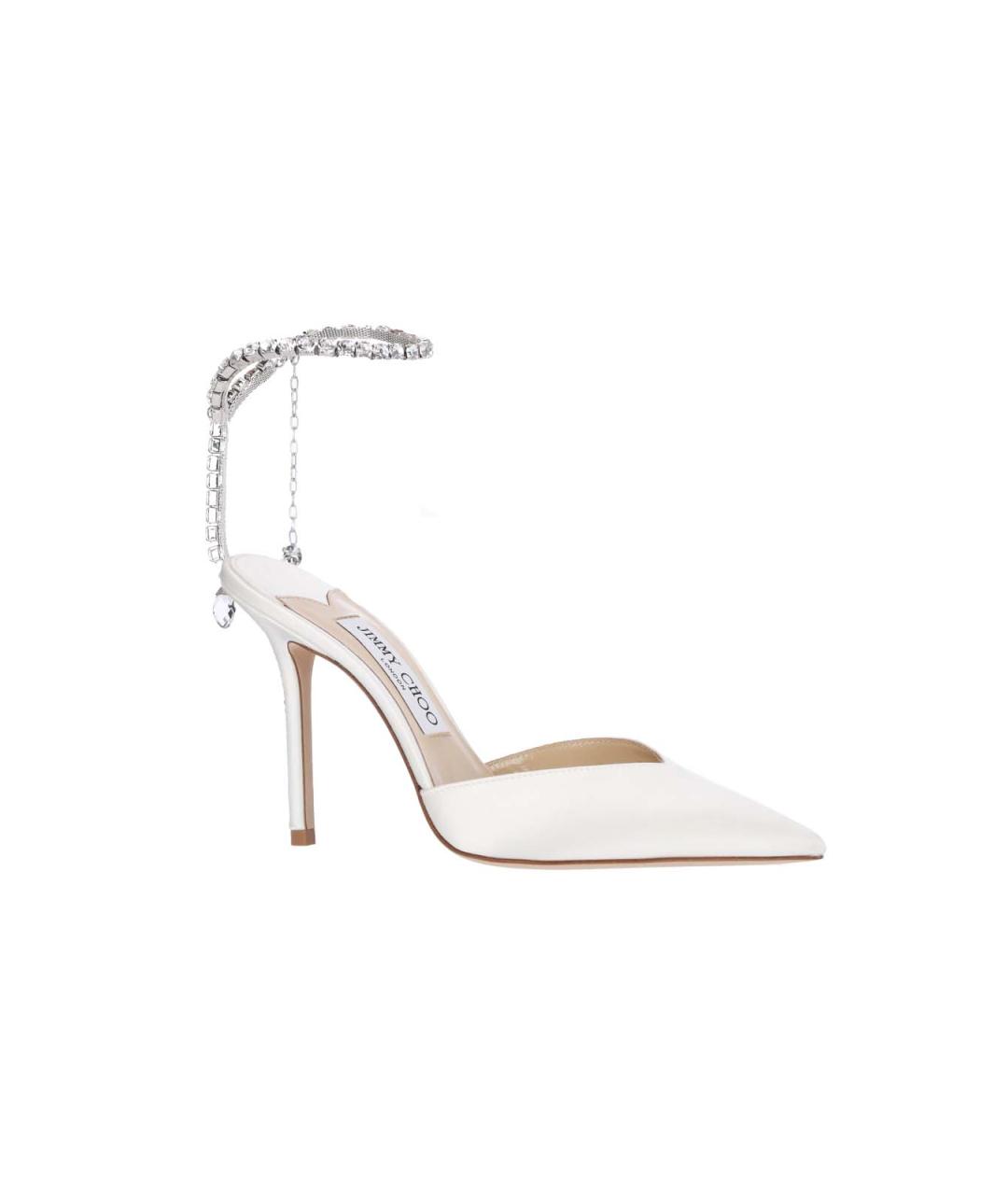 JIMMY CHOO Белые кожаные туфли, фото 2