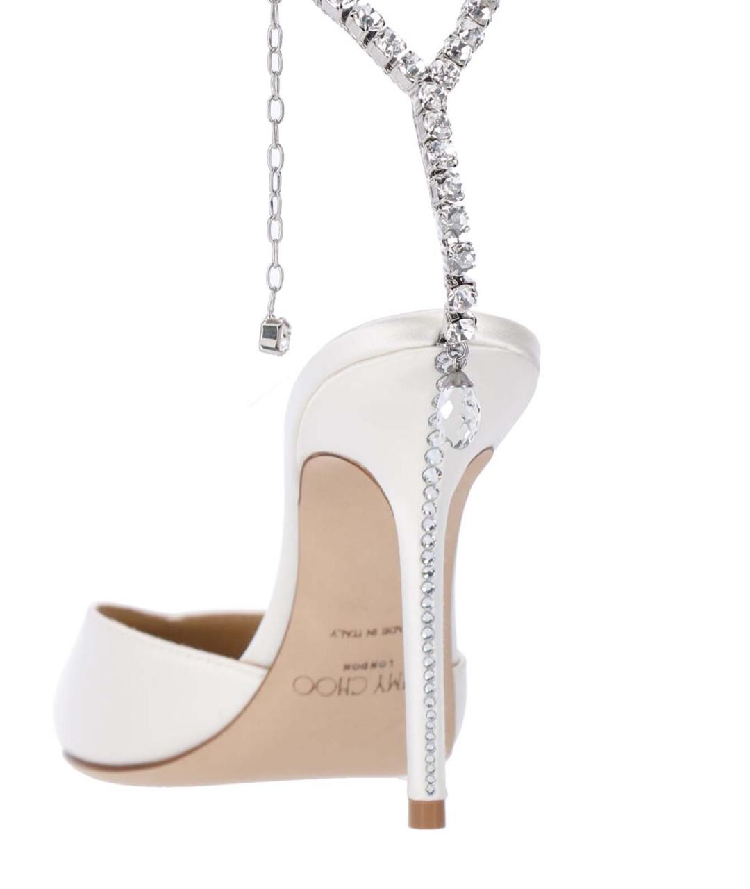 JIMMY CHOO Белые кожаные туфли, фото 5