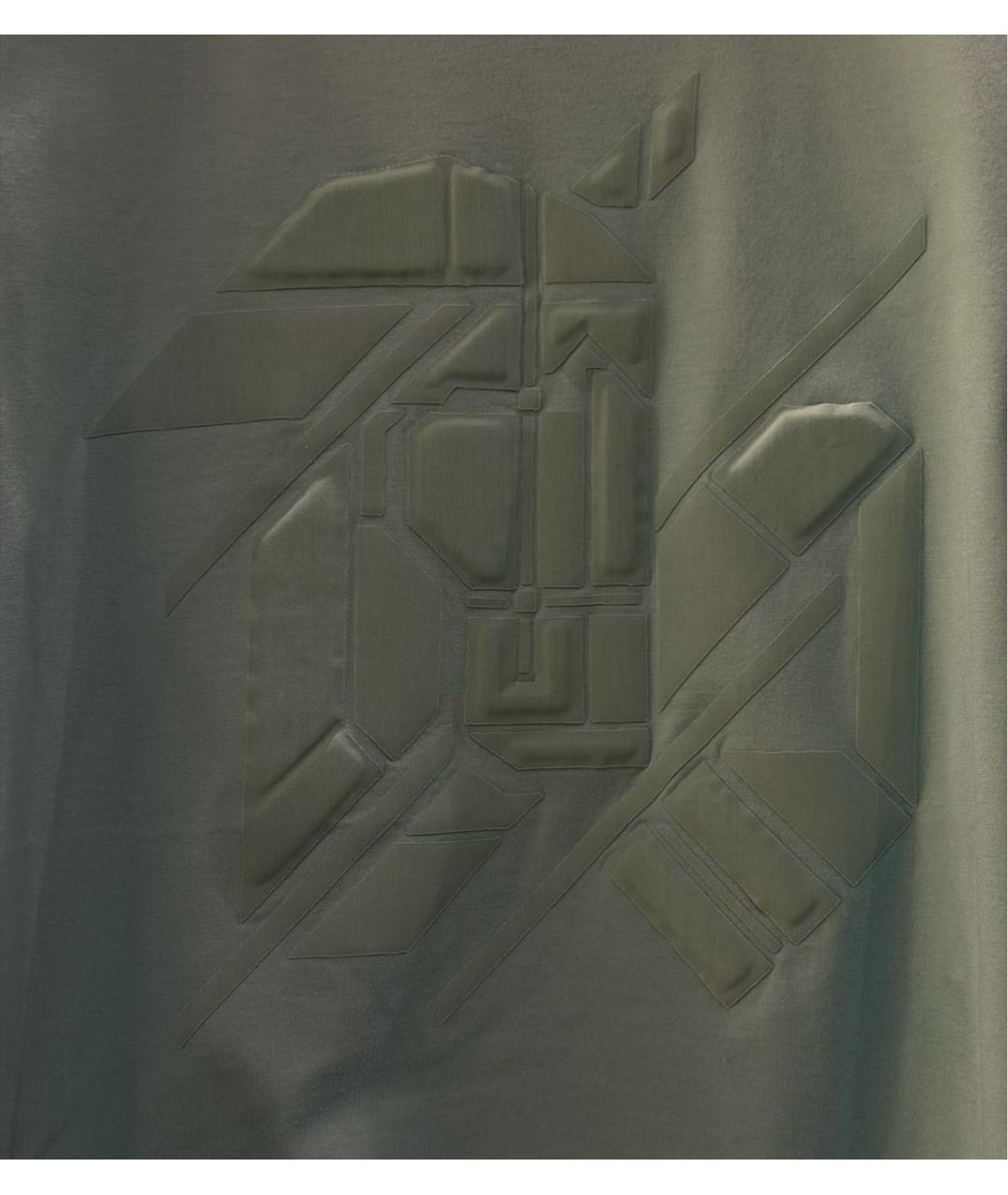 HERMES Бирюзовая хлопковая футболка, фото 4
