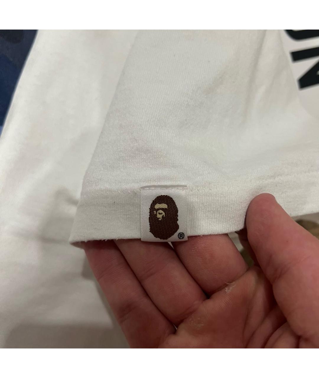 BAPE Белая хлопковая футболка, фото 5