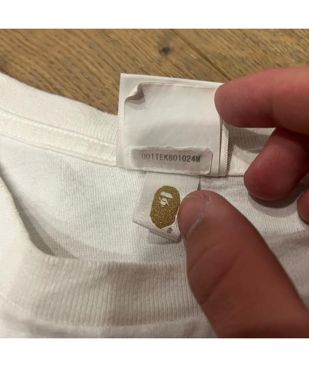 BAPE Белая хлопковая футболка, фото 6