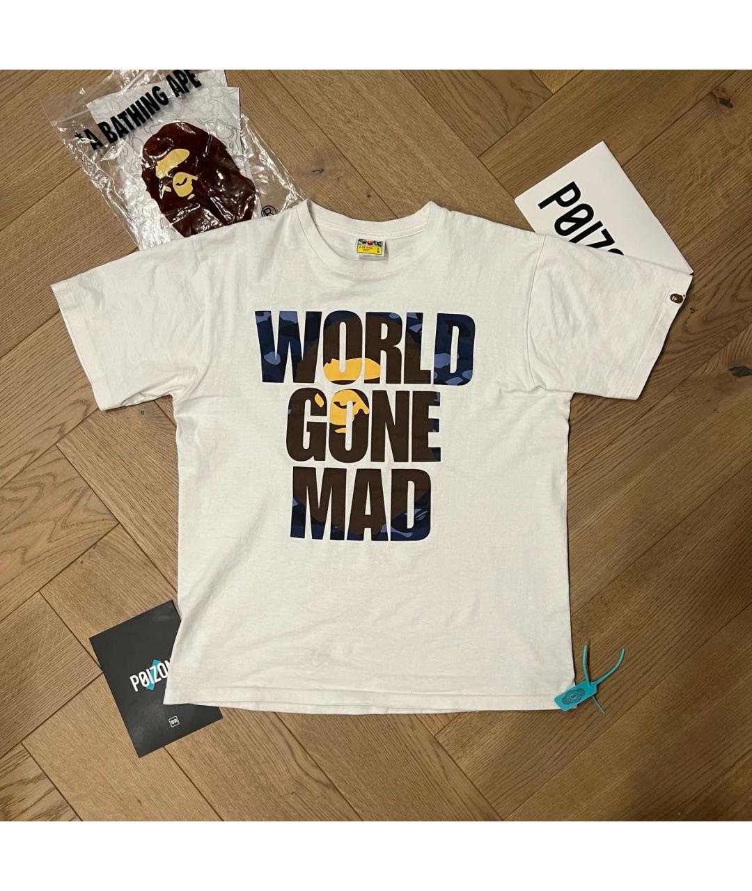BAPE Белая хлопковая футболка, фото 8