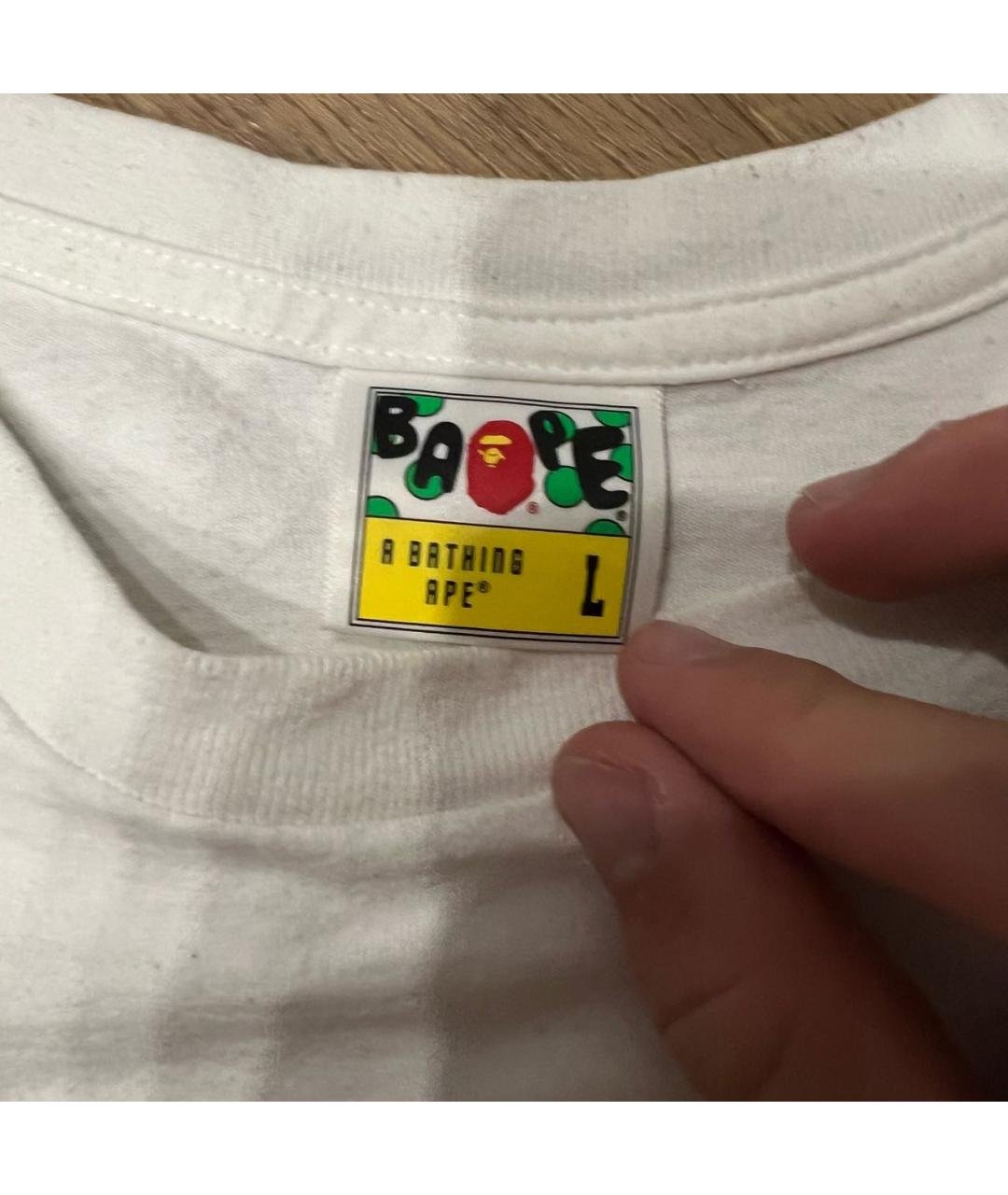 BAPE Белая хлопковая футболка, фото 4