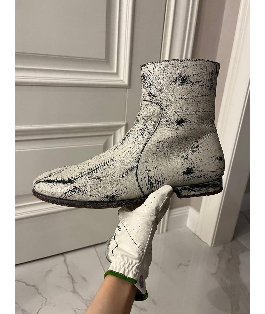 MAISON MARGIELA Кожаные высокие ботинки, фото 6