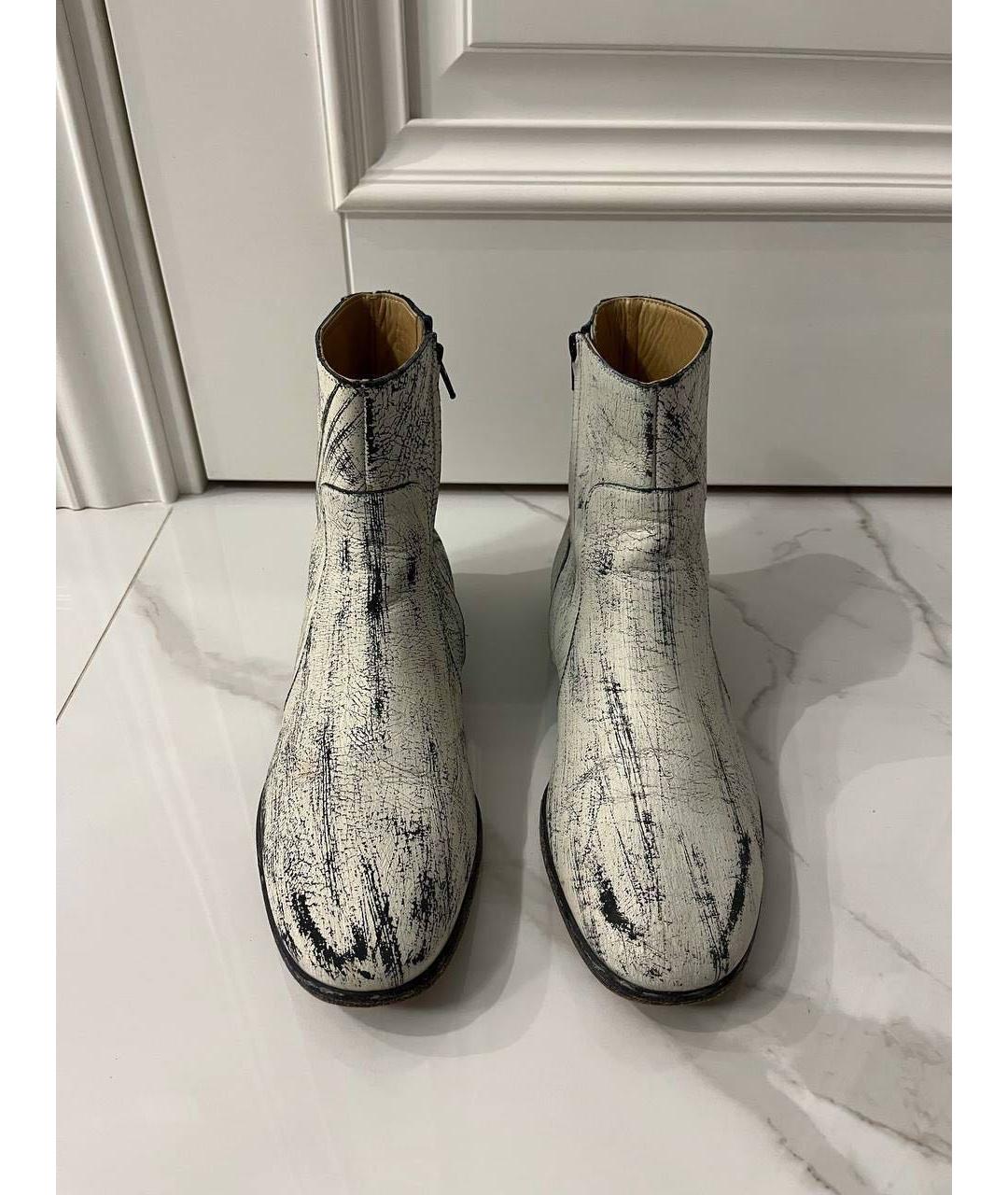 MAISON MARGIELA Кожаные высокие ботинки, фото 2