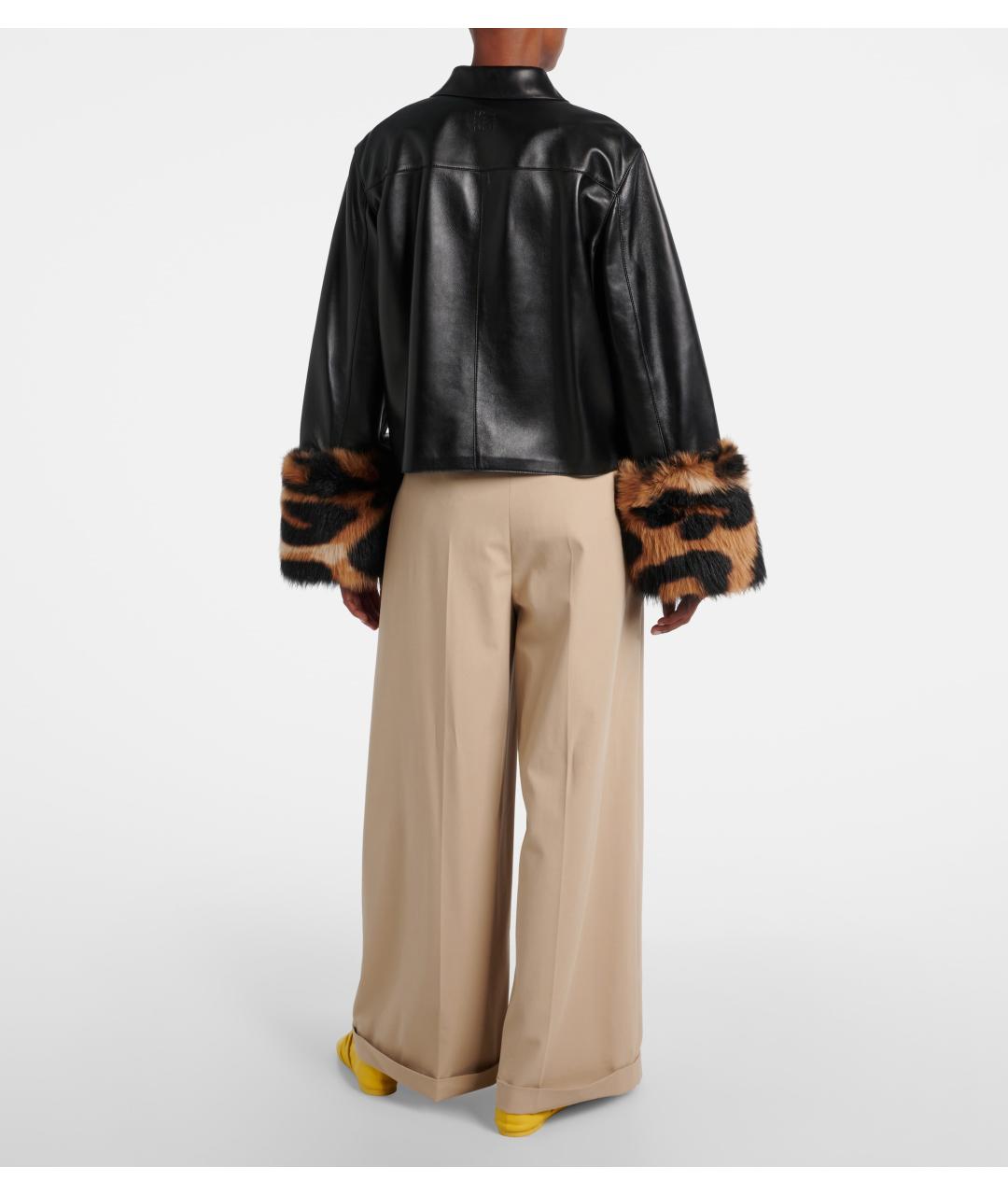LOEWE Черная кожаная куртка, фото 3