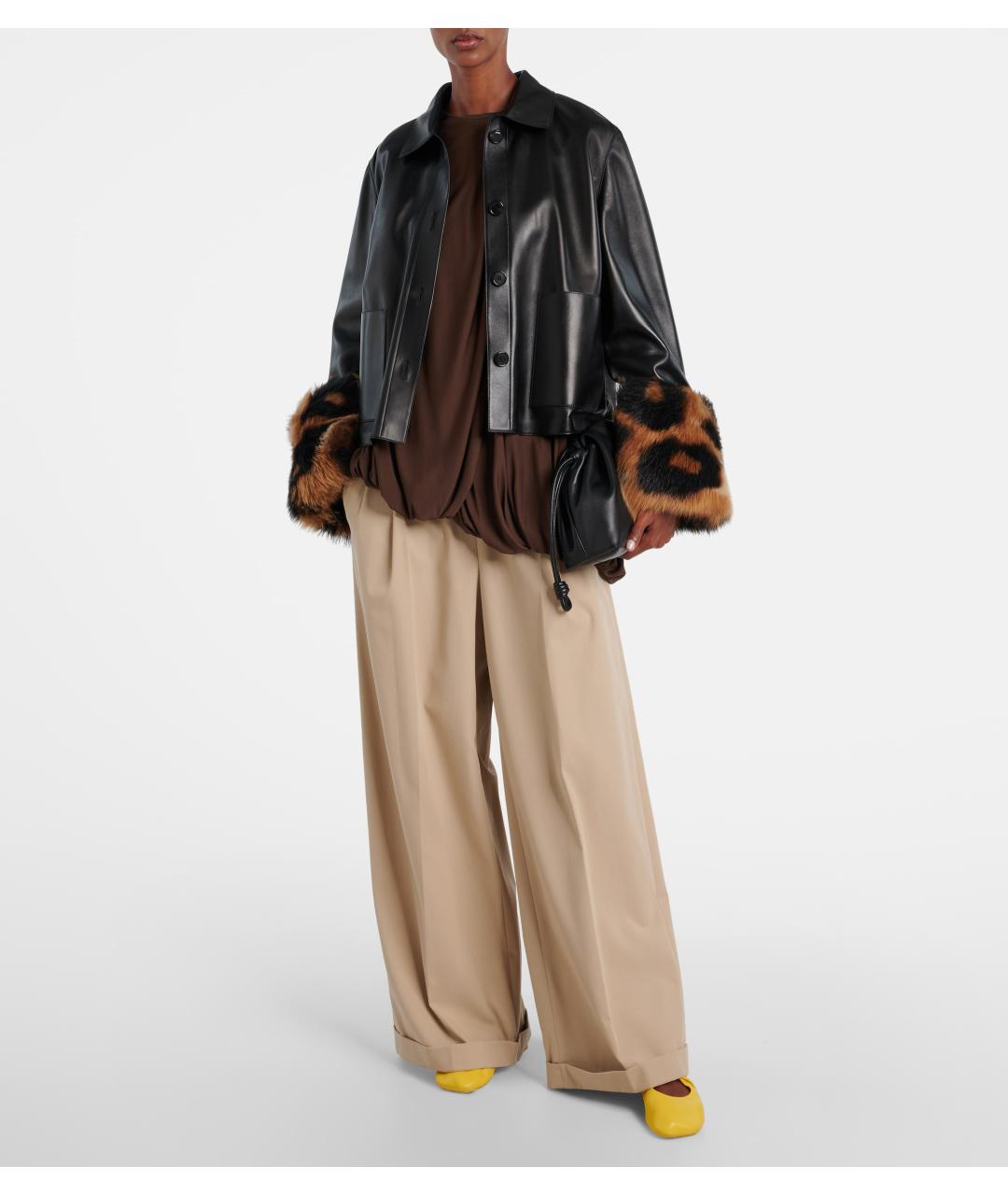 LOEWE Черная кожаная куртка, фото 2