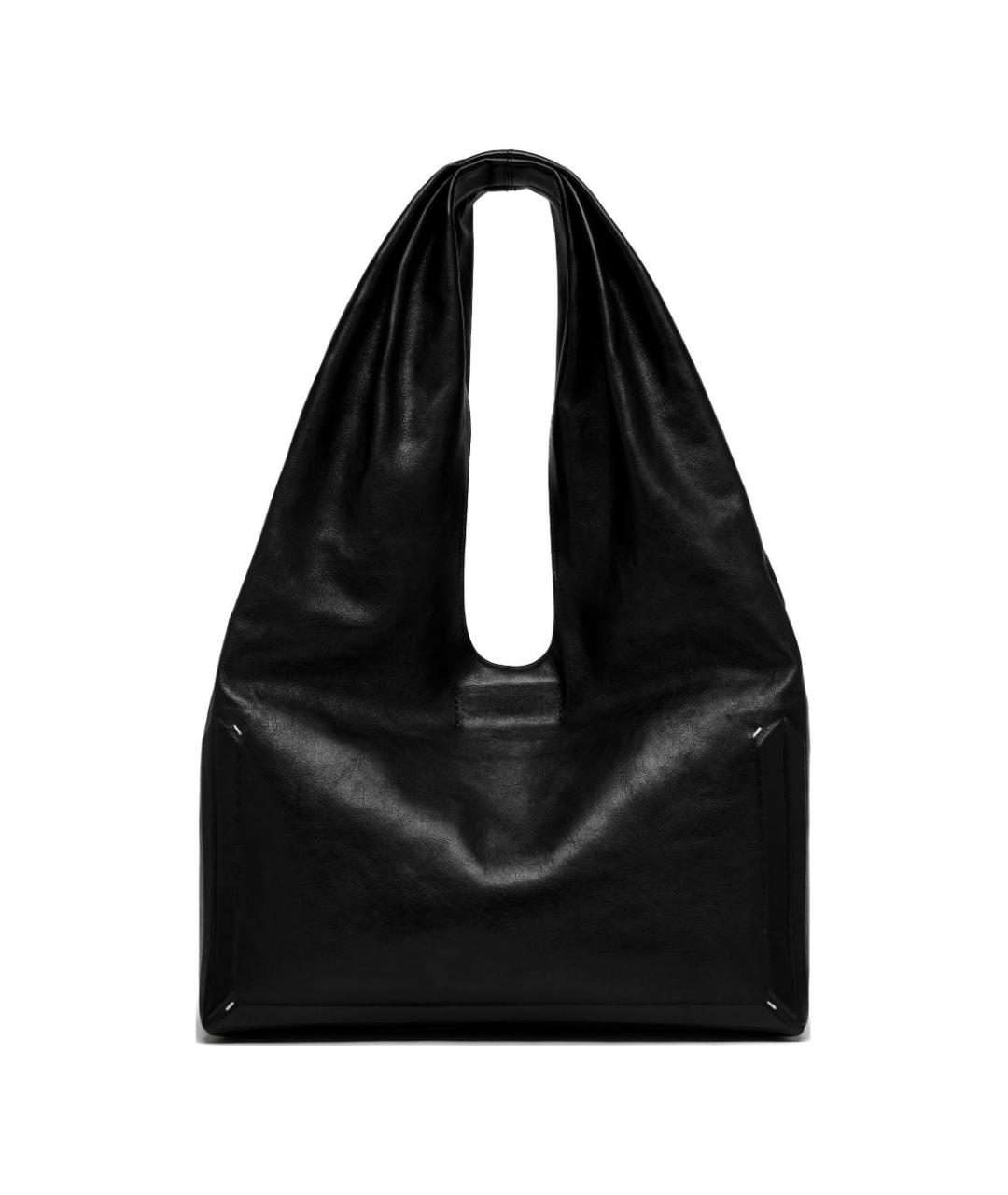 MAISON MARGIELA Черная кожаная сумка тоут, фото 1