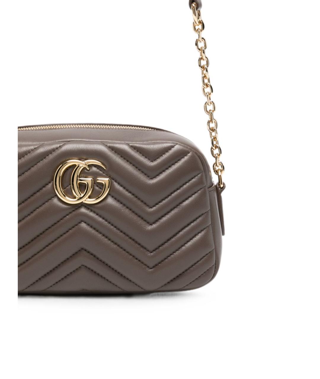 GUCCI Коричневая кожаная сумка тоут, фото 3
