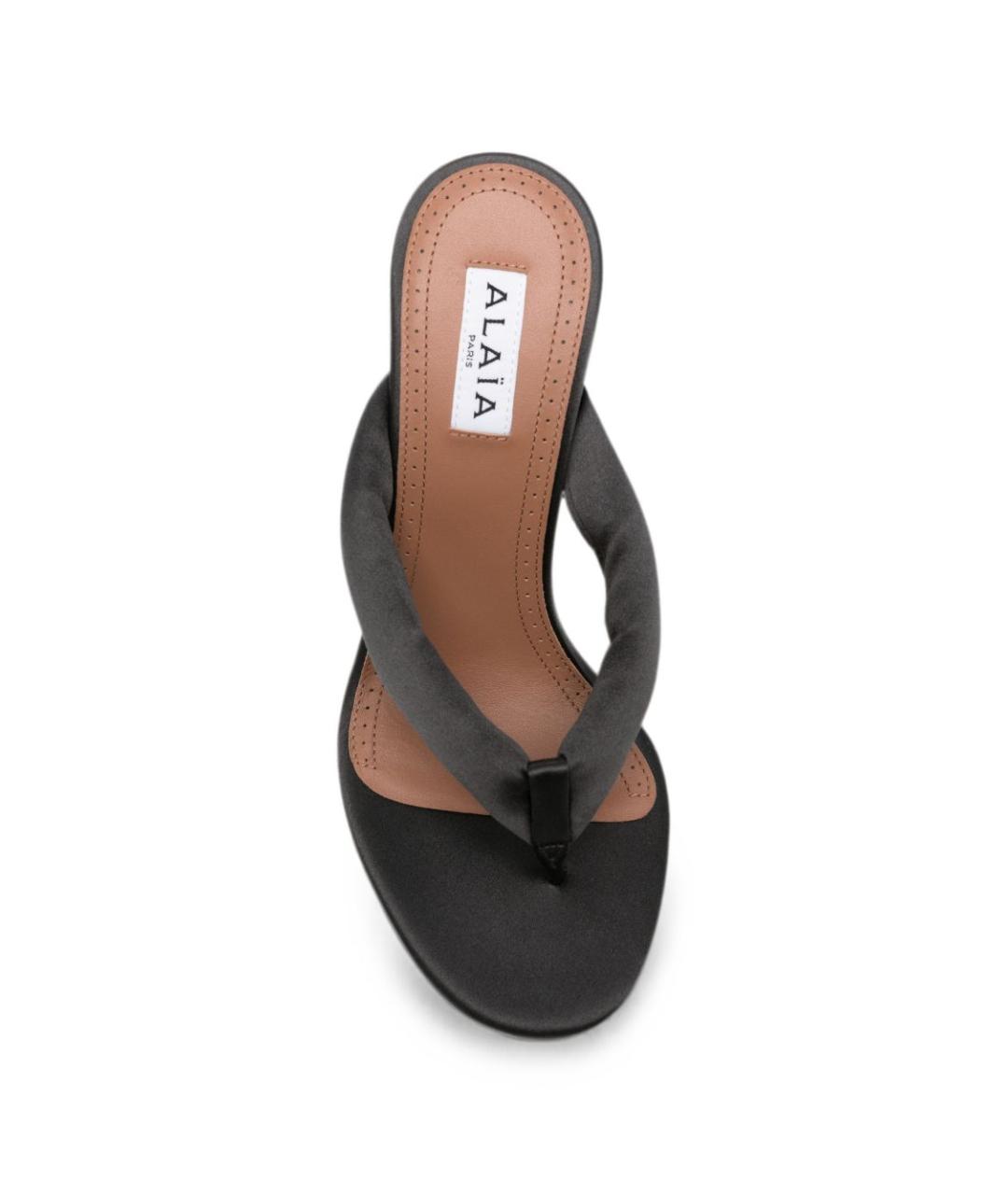 ALAIA Антрацитовые текстильные мюли, фото 2