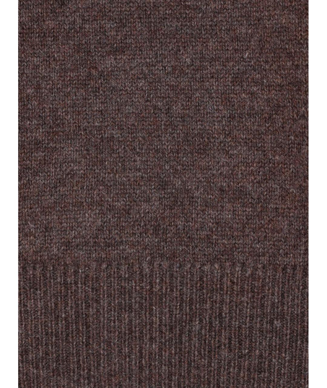 BRUNELLO CUCINELLI Коричневый кашемировый джемпер / свитер, фото 3