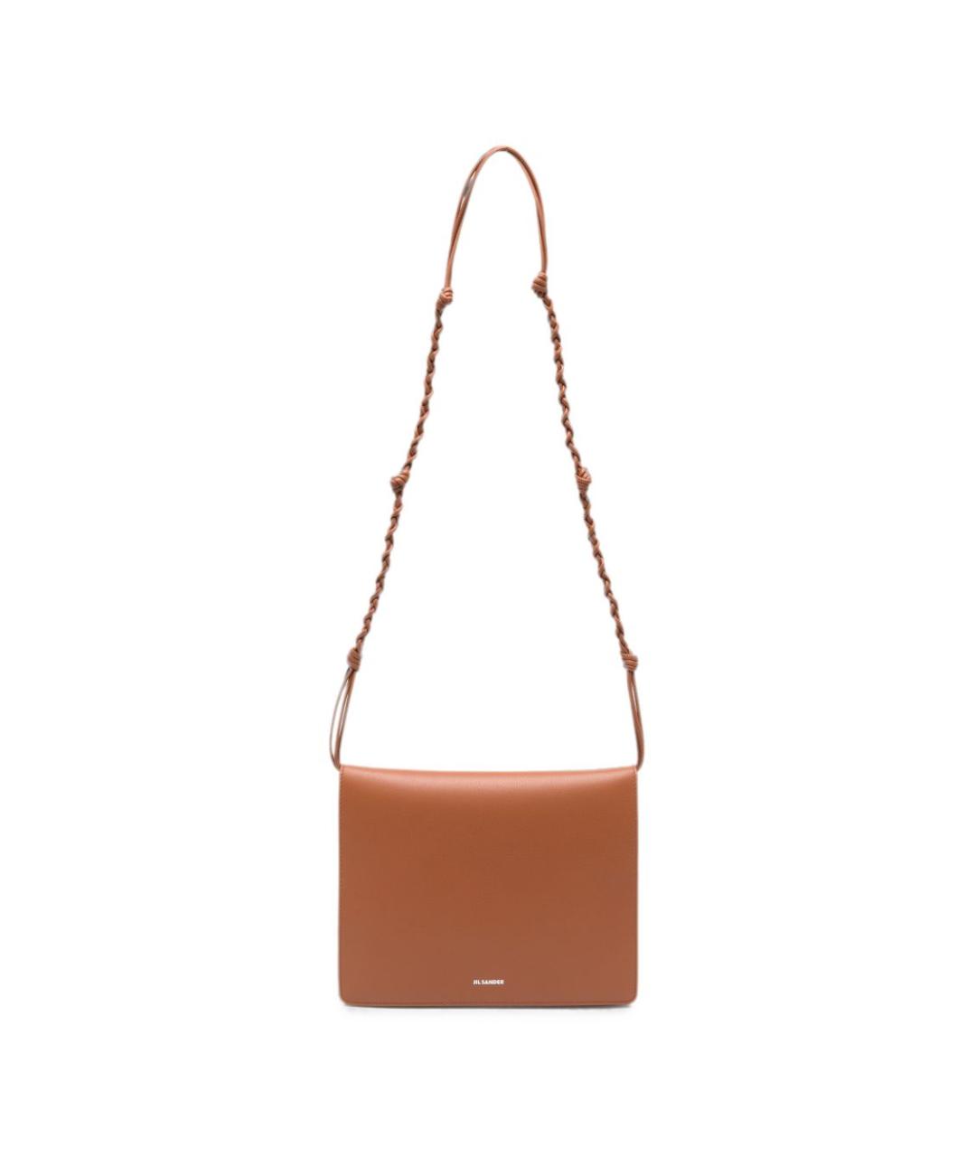 JIL SANDER Бежевая кожаная сумка на плечо, фото 1