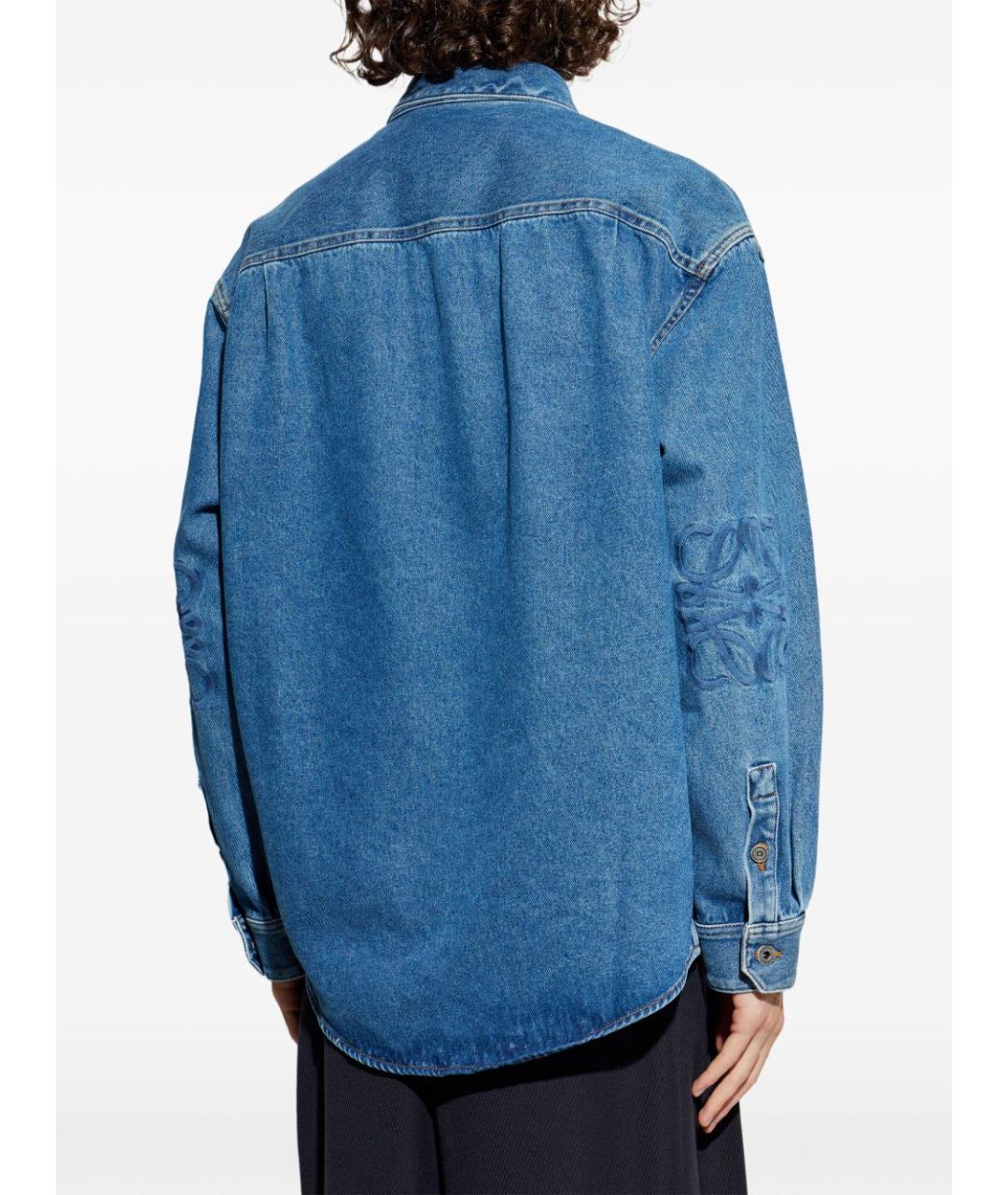 LOEWE Голубая хлопковая кэжуал рубашка, фото 4