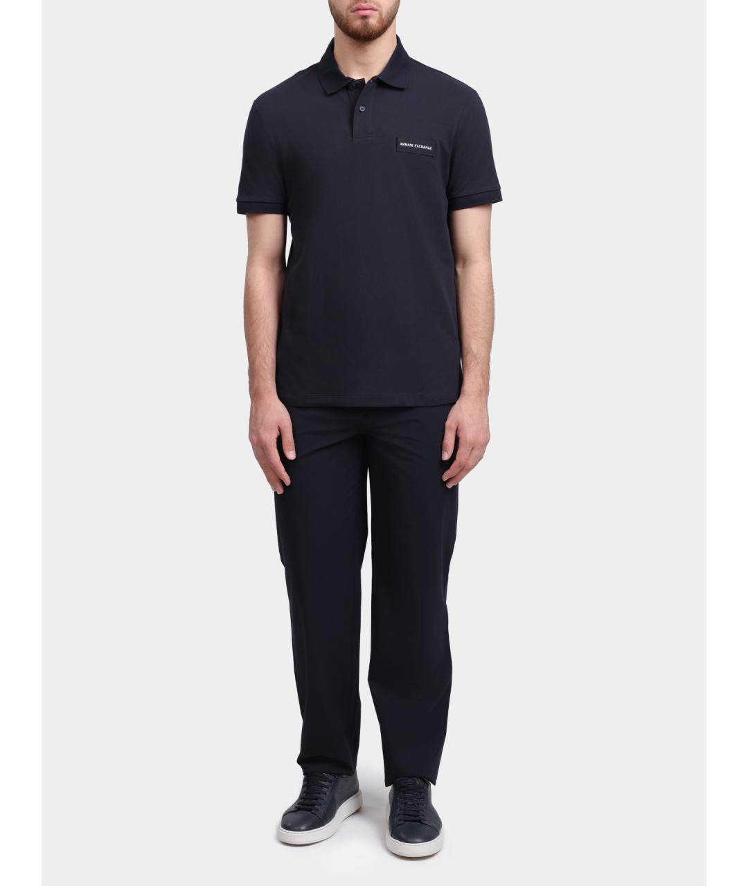 ARMANI EXCHANGE Темно-синие повседневные брюки, фото 2