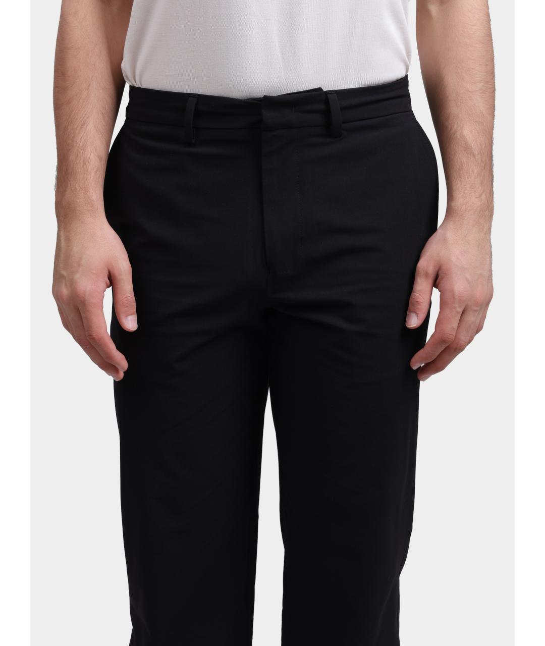 ARMANI EXCHANGE Черные полиэстеровые повседневные брюки, фото 4