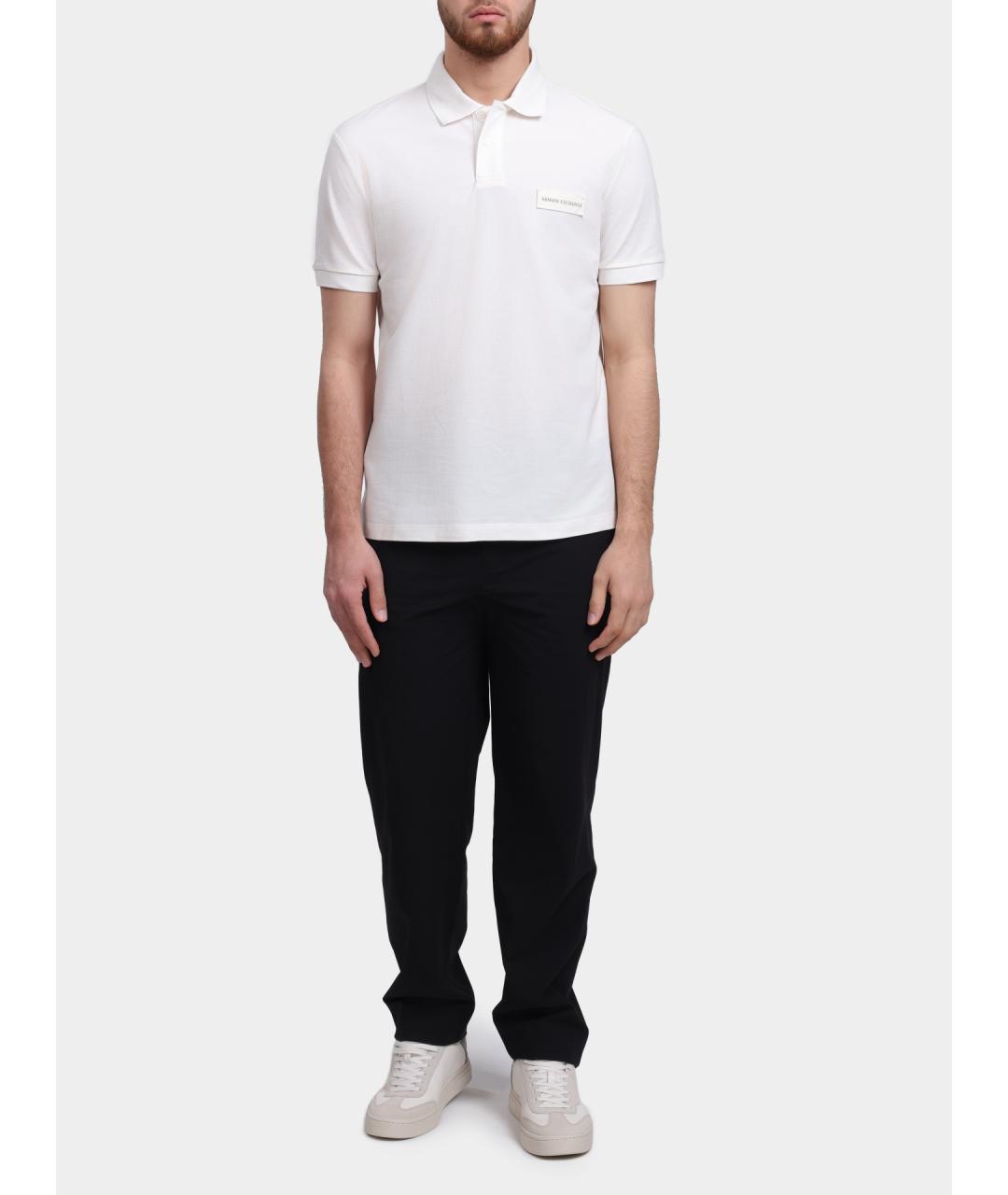ARMANI EXCHANGE Черные полиэстеровые повседневные брюки, фото 2