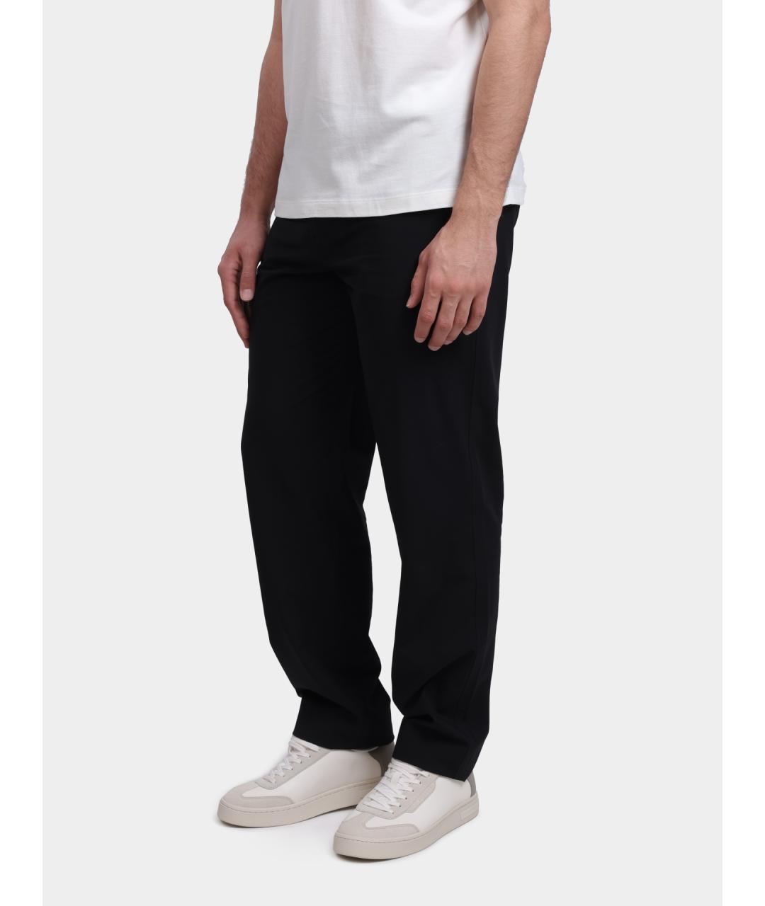 ARMANI EXCHANGE Черные полиэстеровые повседневные брюки, фото 3