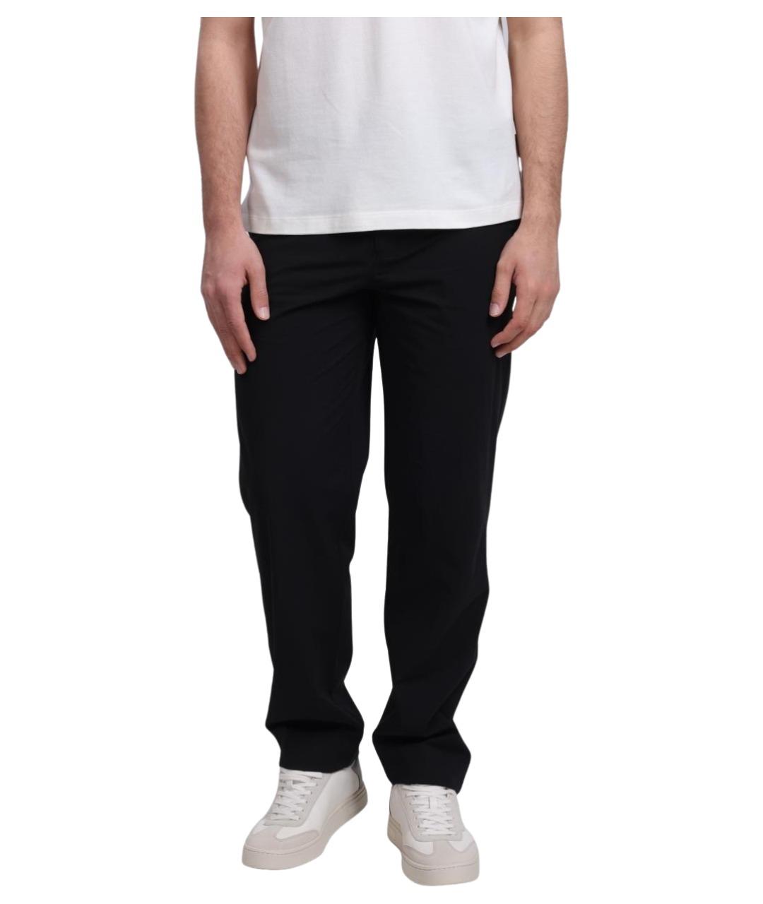 ARMANI EXCHANGE Черные полиэстеровые повседневные брюки, фото 1