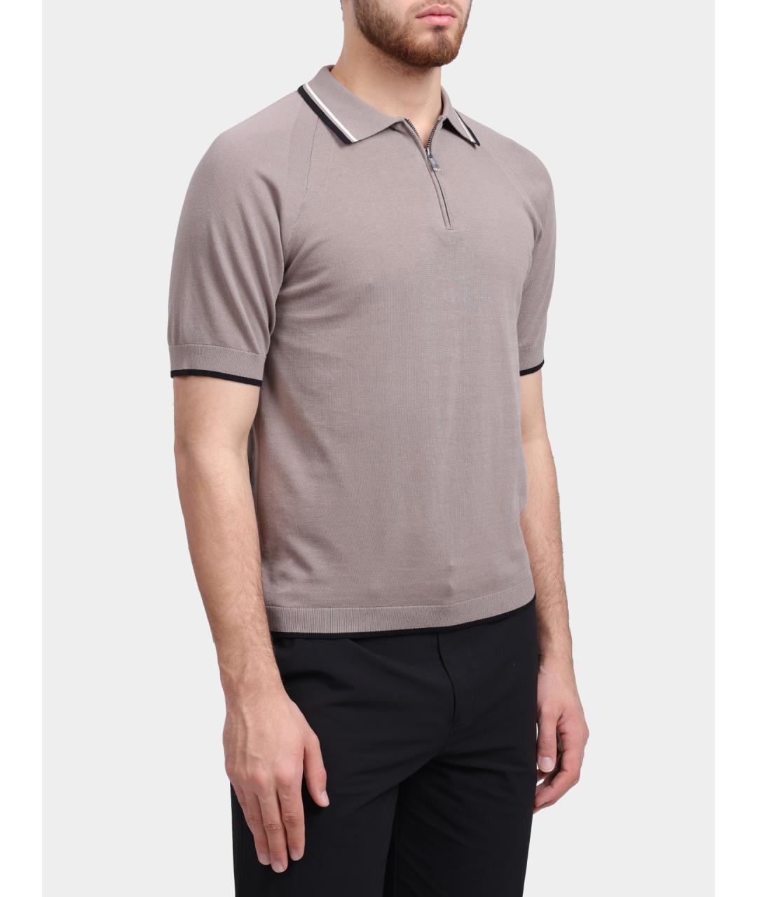 ARMANI EXCHANGE Бежевое поло с коротким рукавом, фото 5