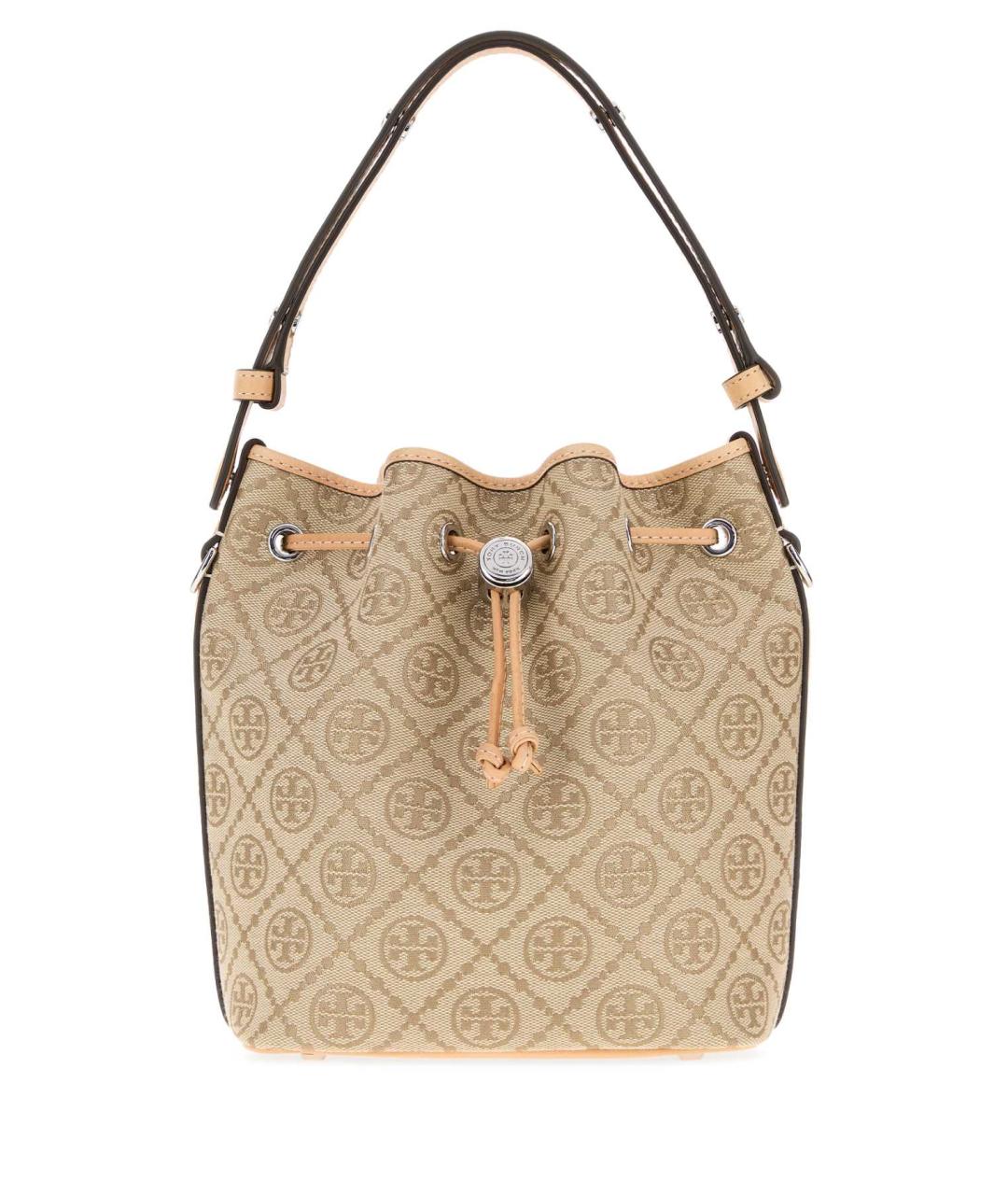 TORY BURCH Бежевая тканевая сумка через плечо, фото 1