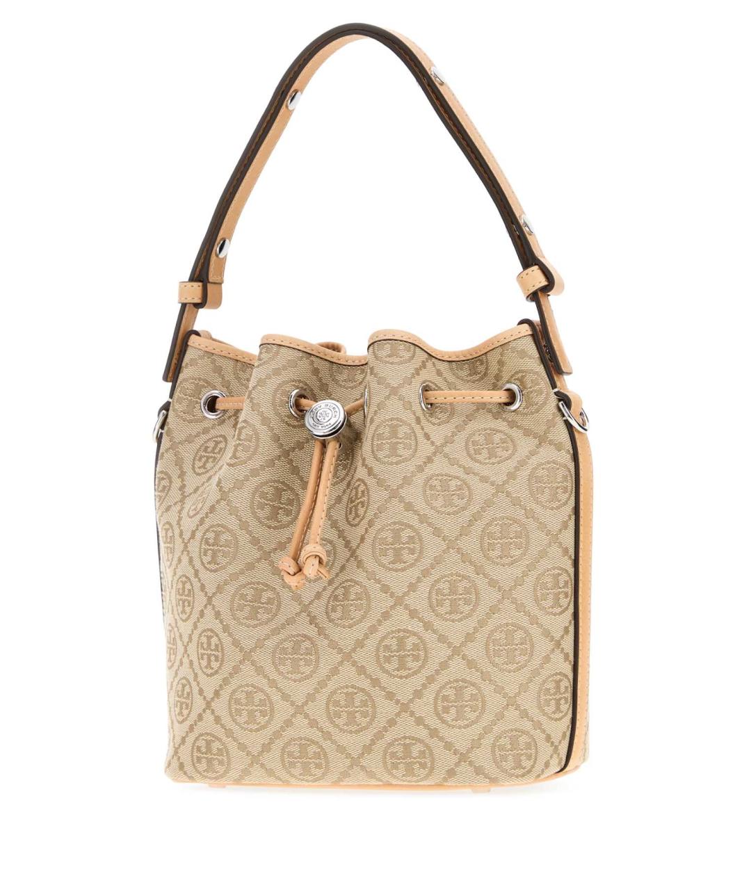 TORY BURCH Бежевая тканевая сумка через плечо, фото 2