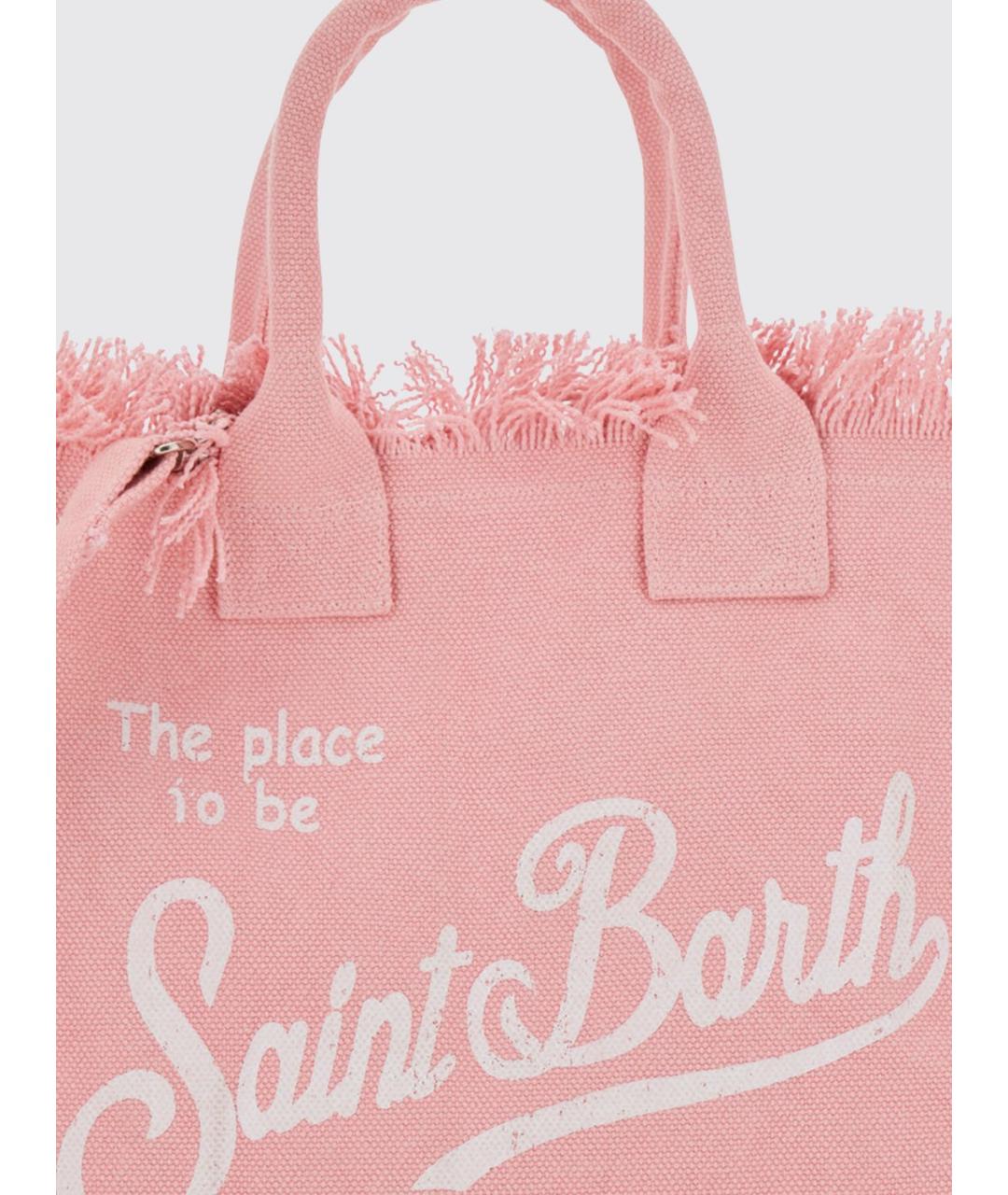 MC2 SAINT BARTH Розовая хлопковая сумка тоут, фото 4
