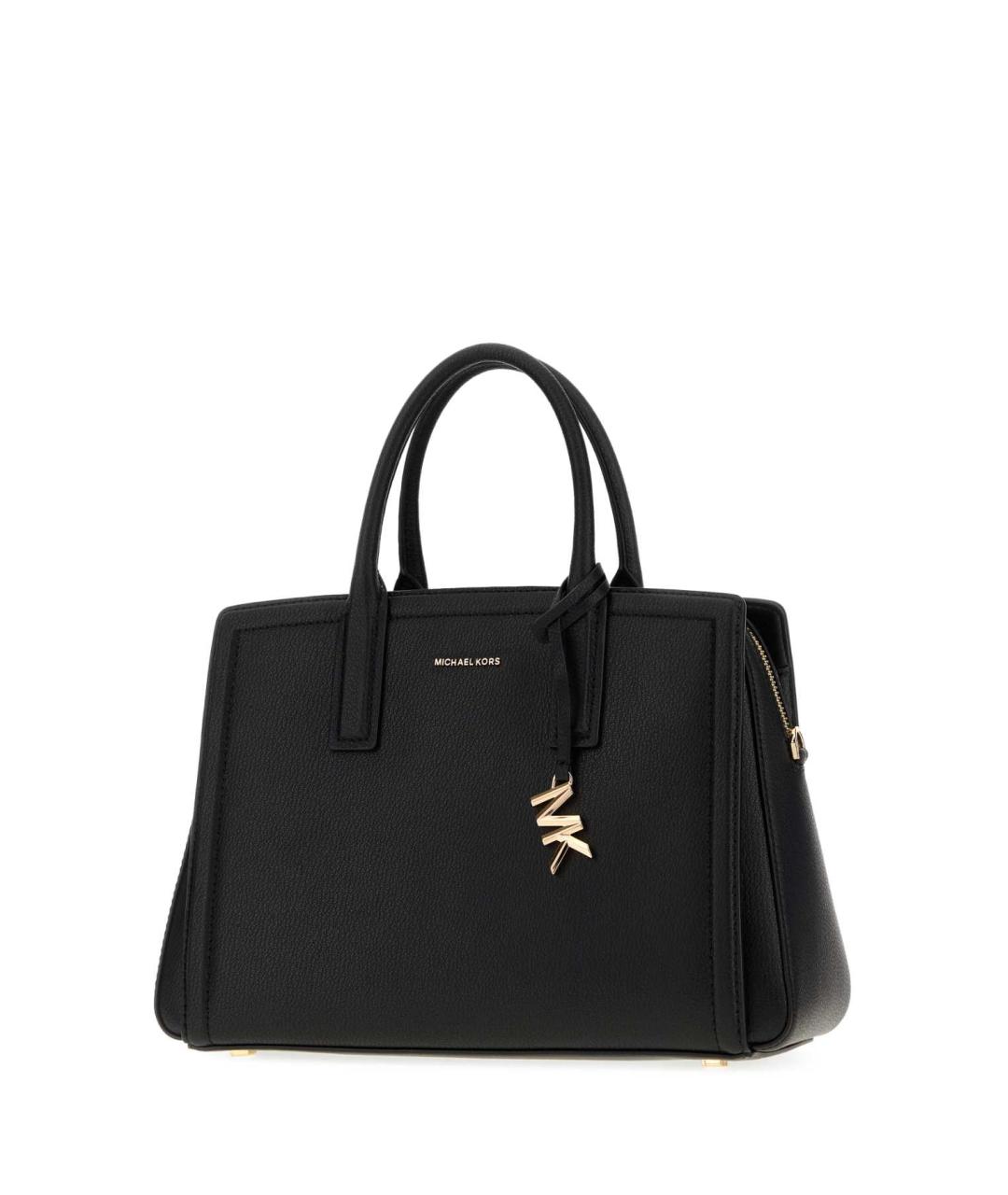 MICHAEL KORS Черная кожаная сумка с короткими ручками, фото 2