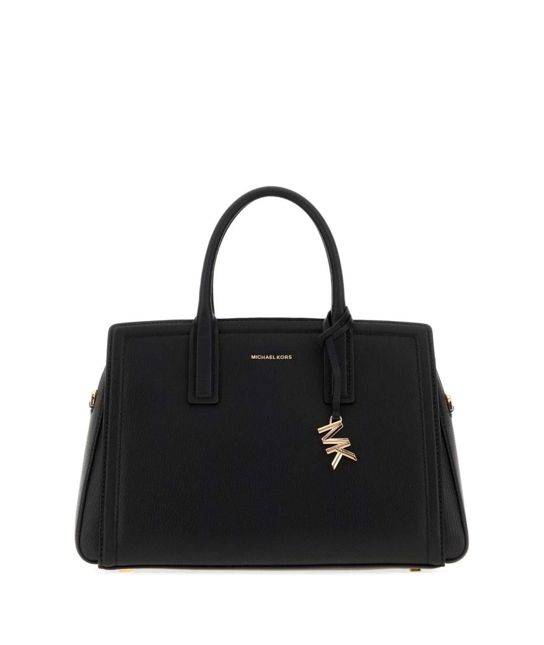 MICHAEL KORS Черная кожаная сумка с короткими ручками, фото 1