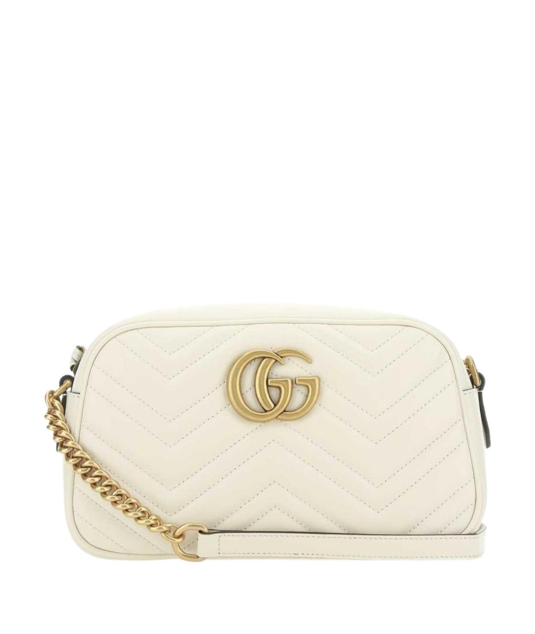 GUCCI Белая кожаная сумка через плечо, фото 3