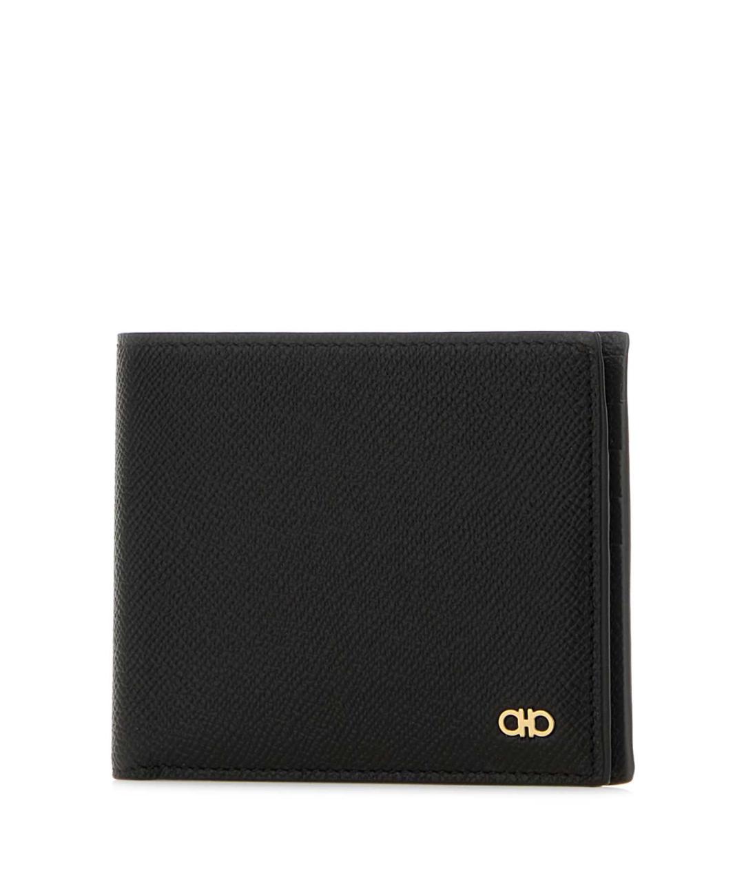 FERRAGAMO Черный кожаный кошелек, фото 2