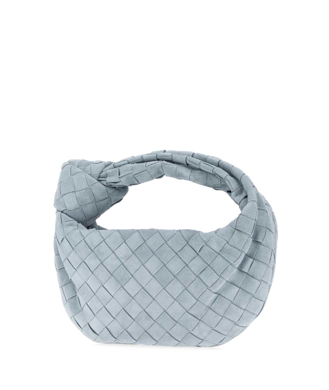 BOTTEGA VENETA Голубая замшевая сумка с короткими ручками, фото 2