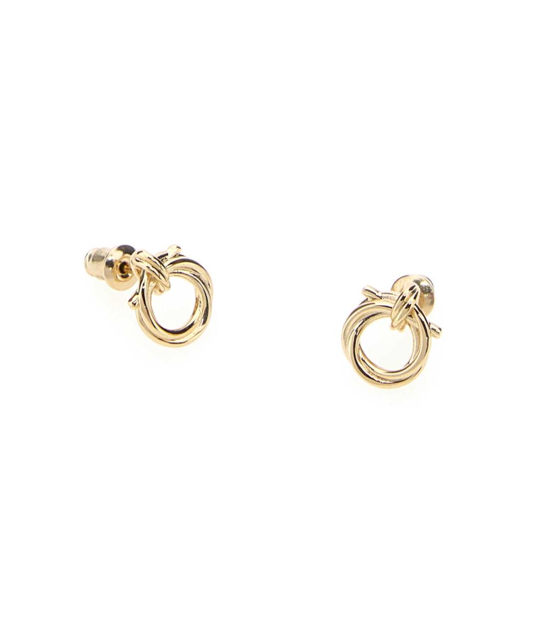 FERRAGAMO Золотые латунные серьги, фото 2