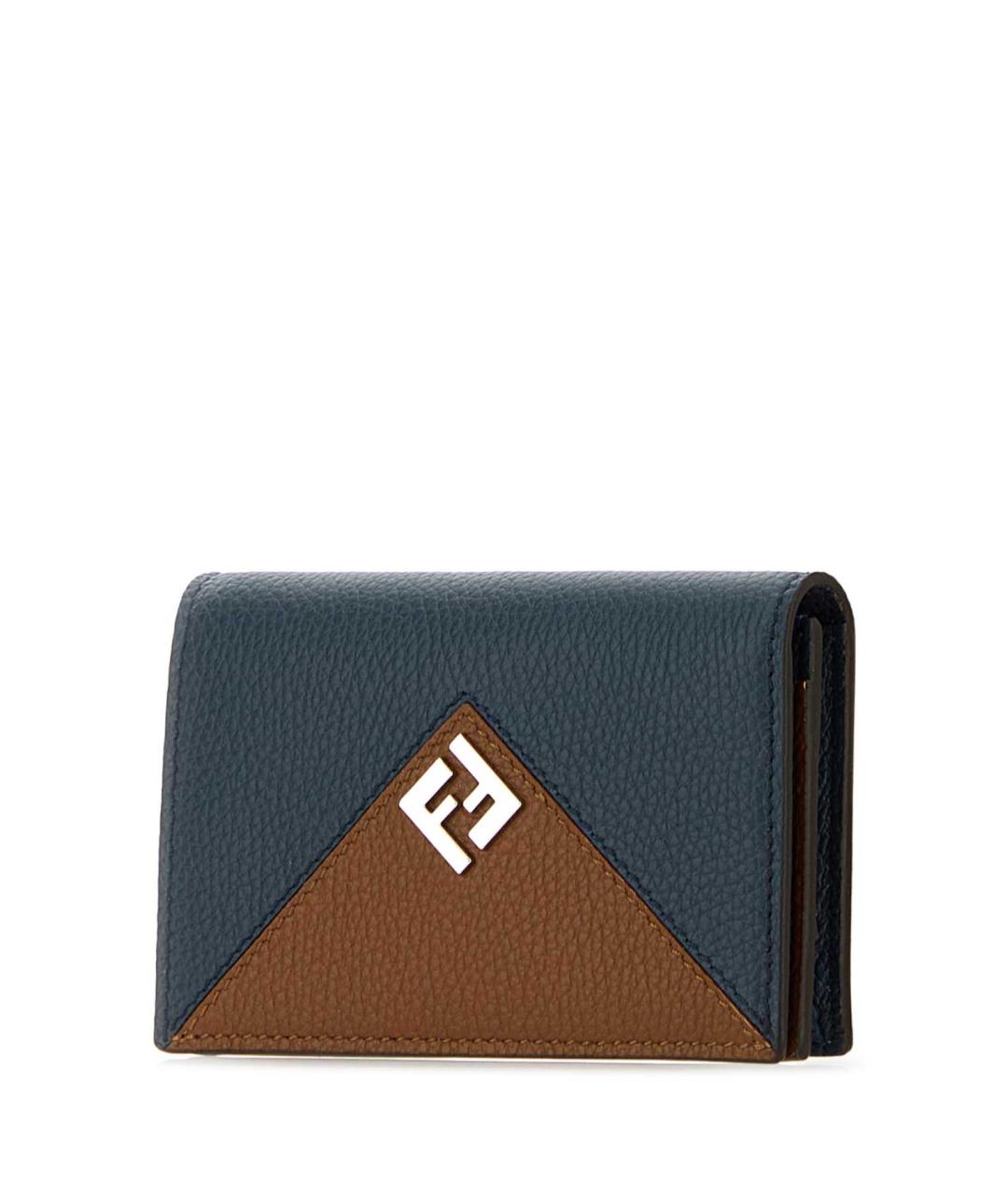 FENDI Синий кожаный кардхолдер, фото 2