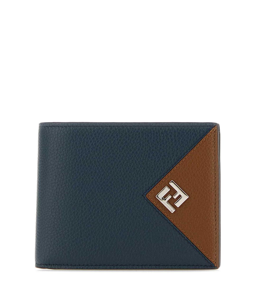 FENDI Синий кожаный кошелек, фото 1