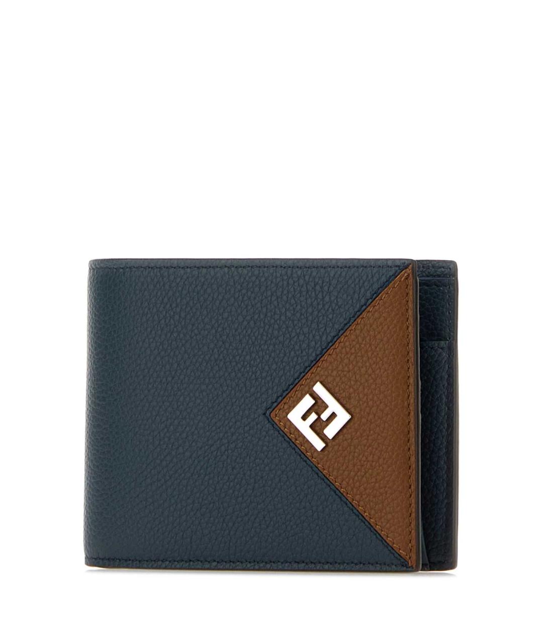 FENDI Синий кожаный кошелек, фото 2