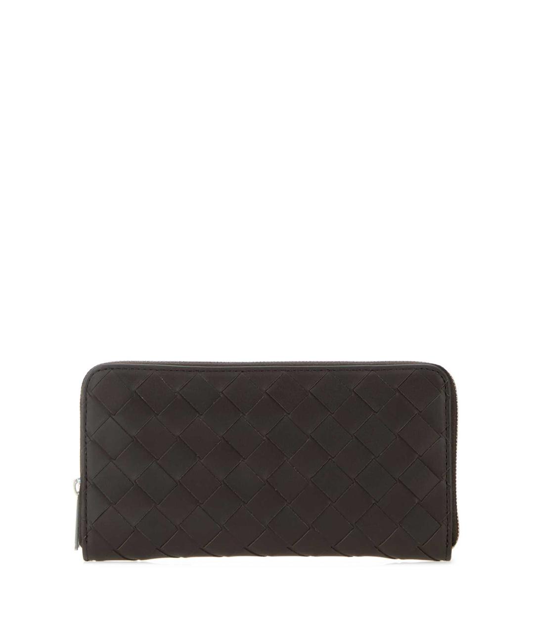 BOTTEGA VENETA Коричневый кожаный кошелек, фото 1
