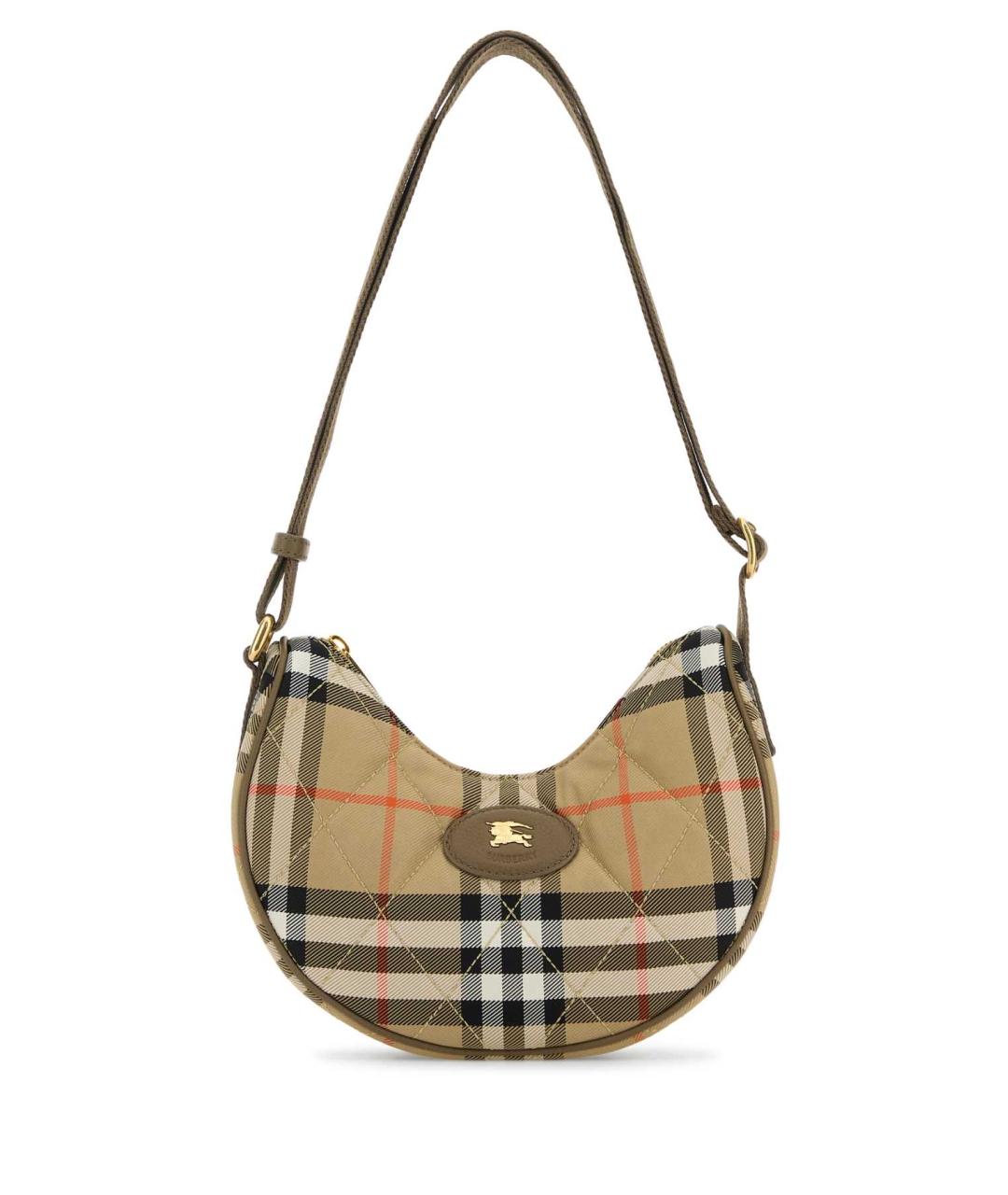 BURBERRY Бежевая синтетическая сумка через плечо, фото 3