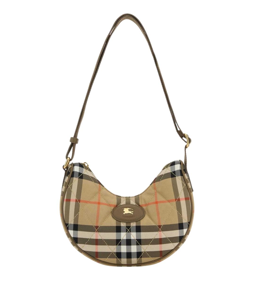 BURBERRY Бежевая синтетическая сумка через плечо, фото 1