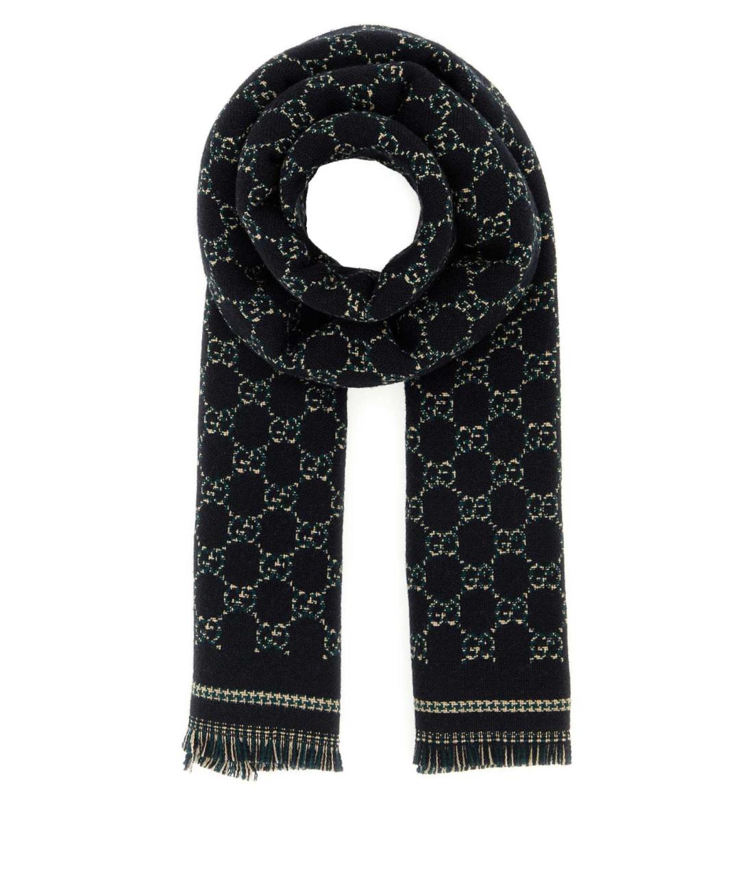GUCCI Черный шарф, фото 1