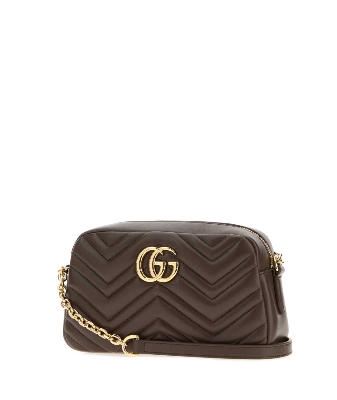 GUCCI Коричневая кожаная сумка через плечо, фото 2