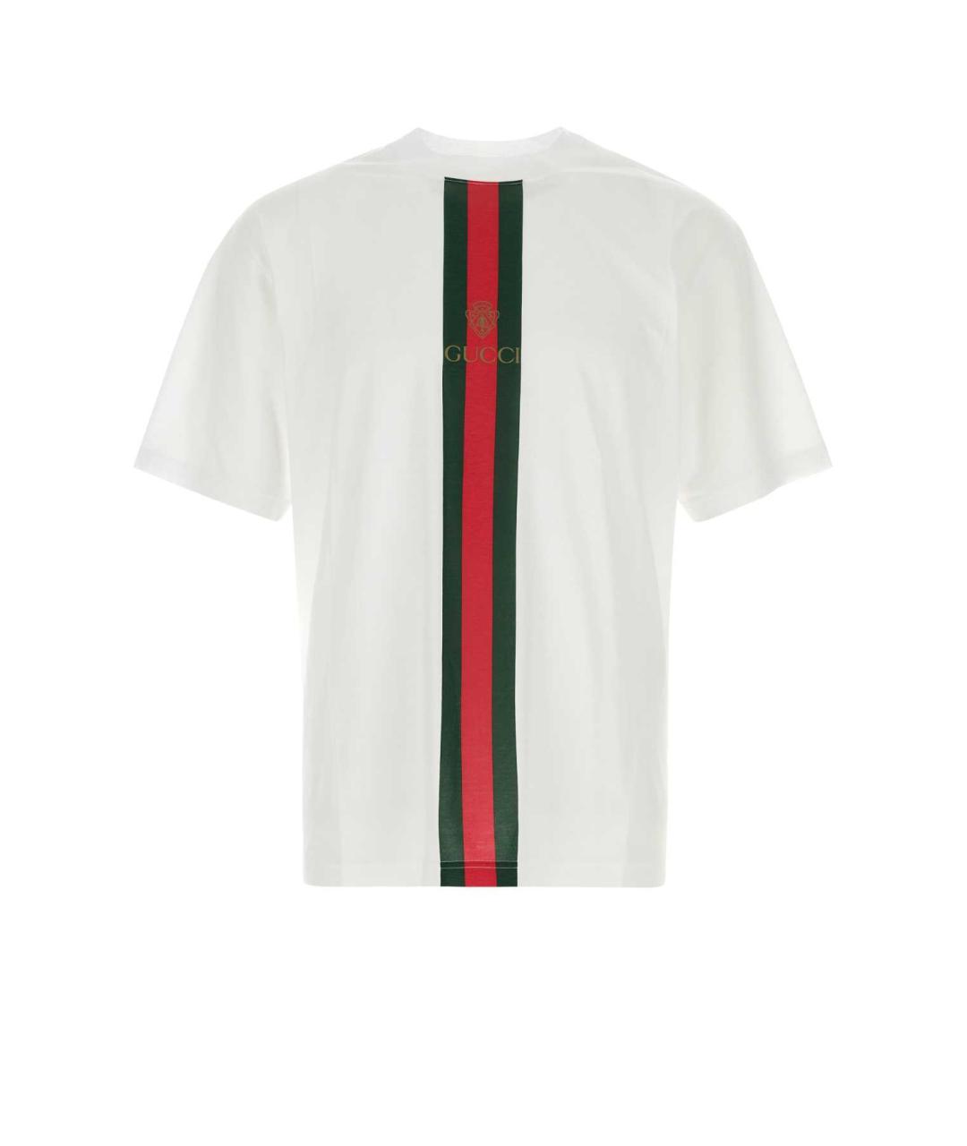GUCCI Белая хлопковая футболка, фото 1