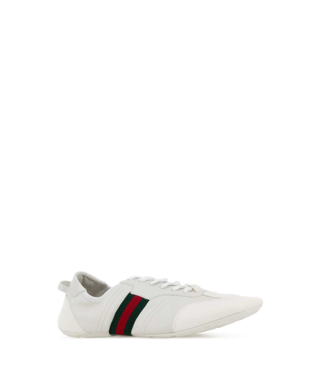 GUCCI Белые кожаные низкие кроссовки / кеды, фото 2